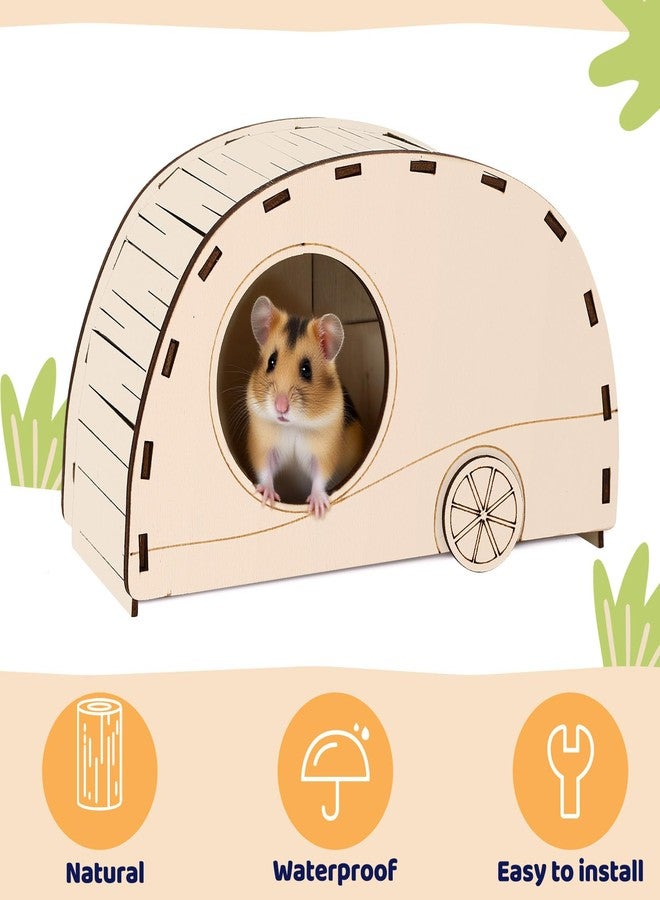 CypherX Wooden Hamster Hideout Hamster Toys Small Animals Cage Accessories for Hammie and Other Small Pets - Image 3